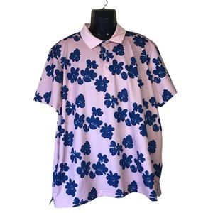 Goodiellow & co pink and blue floral polo